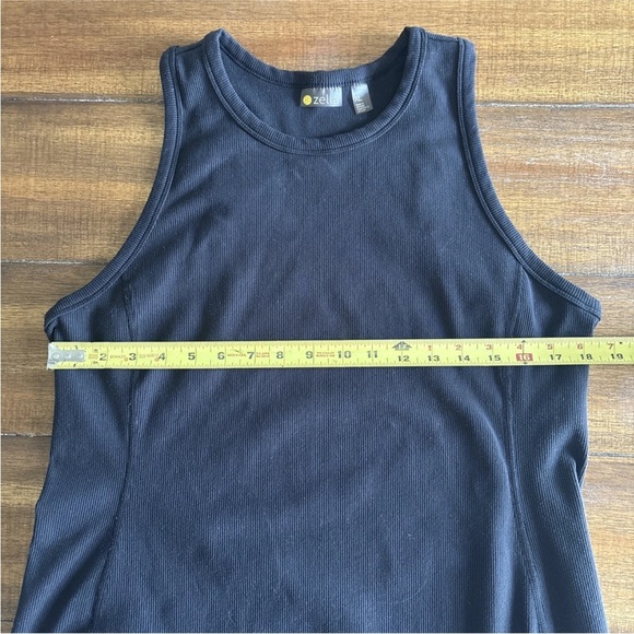 Zella Black Ribbed Racerback Tank Style Dress Size XLarge - Picture 5 of 11